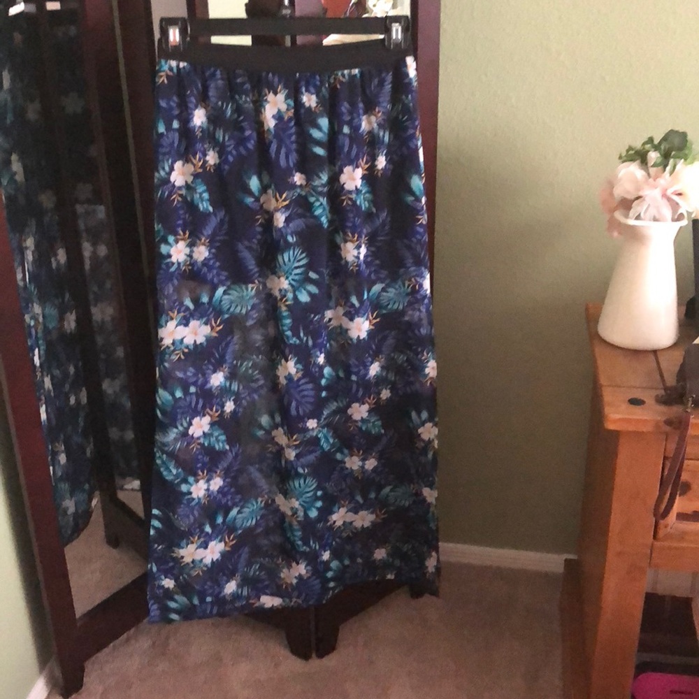 Sheer tropical skirt from H&M